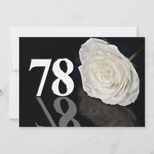 Verjaardagsfeest uitnodiging 78 jaar oud (Voorkant)