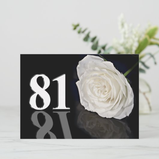 Verjaardagsfeest uitnodiging 81 jaar oud (Staand voorkant)