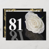Verjaardagsfeest uitnodiging 81 jaar oud (Voorkant / Achterkant)