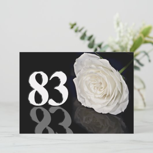 Verjaardagsfeest uitnodiging 83 jaar oud (Staand voorkant)