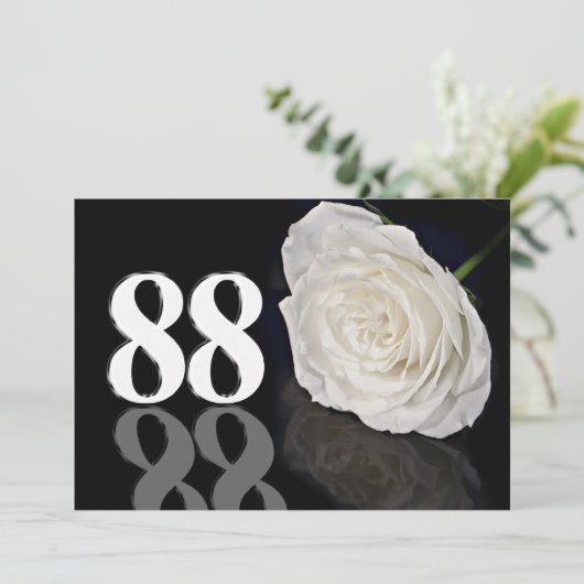 Verjaardagsfeest uitnodiging 88 jaar oud (Staand voorkant)