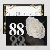 Verjaardagsfeest uitnodiging 88 jaar oud (Voorkant / Achterkant)