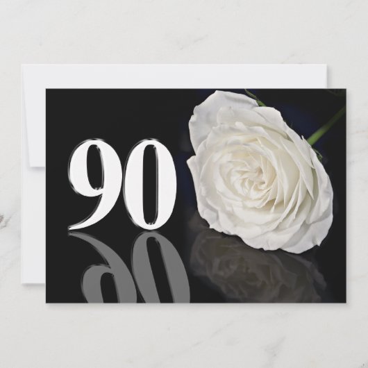 Verjaardagsfeest uitnodiging 90 jaar oud (Voorkant)