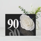 Verjaardagsfeest uitnodiging 90 jaar oud (Staand voorkant)