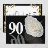 Verjaardagsfeest uitnodiging 90 jaar oud (Voorkant / Achterkant)