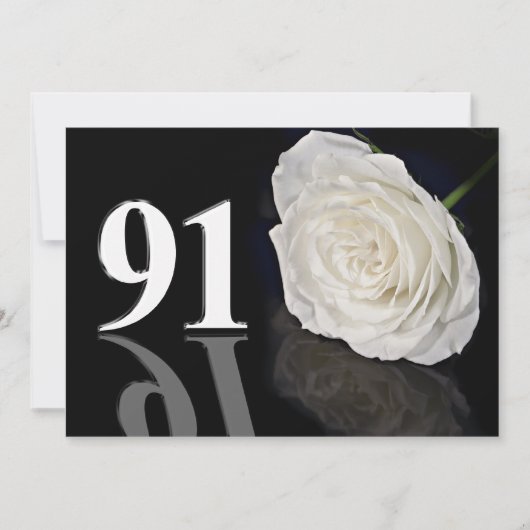 Verjaardagsfeest uitnodiging 91 jaar oud (Voorkant)