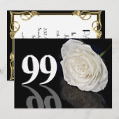 Verjaardagsfeest uitnodiging 99 jaar oud (Voorkant / Achterkant)