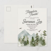 Verjaardagsfeest uitnodiging bos bosgebied (Voorkant / Achterkant)