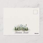 Verjaardagsfeest uitnodiging bos bosgebied (Achterkant)