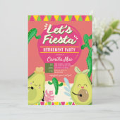 VERJAARDAGSFEEST Uitnodiging Fiesta (Staand voorkant)