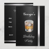 Verjaardagsfeest Uitnodiging Heren (Voorkant / Achterkant)