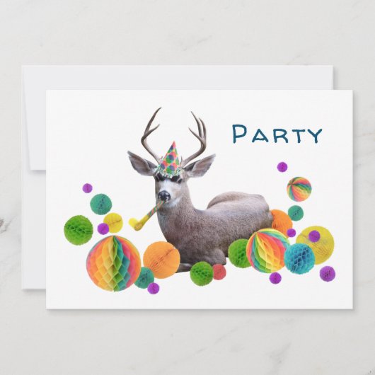 Verjaardagsfeest Uitnodiging Hert (Voorkant)