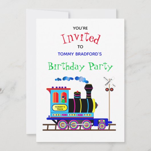 Verjaardagsfeest Uitnodiging Kinderen Chu Chu Trei (Voorkant)