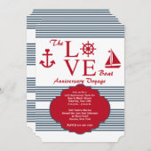 Verjaardagsfeest uitnodiging Love Boat (Voorkant / Achterkant)