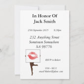 Verjaardagsfeest Uitnodiging met benen (Achterkant)