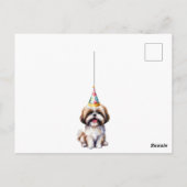 Verjaardagsfeest Uitnodiging met Hond Thema (Achterkant)