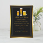 Verjaardagsfeest Uitnodiging Proost Drankjes (Staand voorkant)
