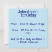 Verjaardagsfeest Uitnodiging Rode Haan Jongens (Achterkant)