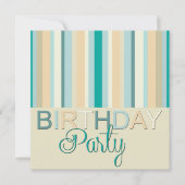 Verjaardagsfeest Uitnodiging Stripes (Voorkant)