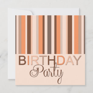 Verjaardagsfeest Uitnodiging Stripes
