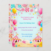 Verjaardagsfeest Uitnodiging Suikerfeest Kermis (Voorkant / Achterkant)