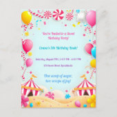 Verjaardagsfeest Uitnodiging Suikerfeest Kermis (Voorkant)