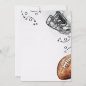 verjaardagsfeest uitnodiging voor American footbal (Achterkant)