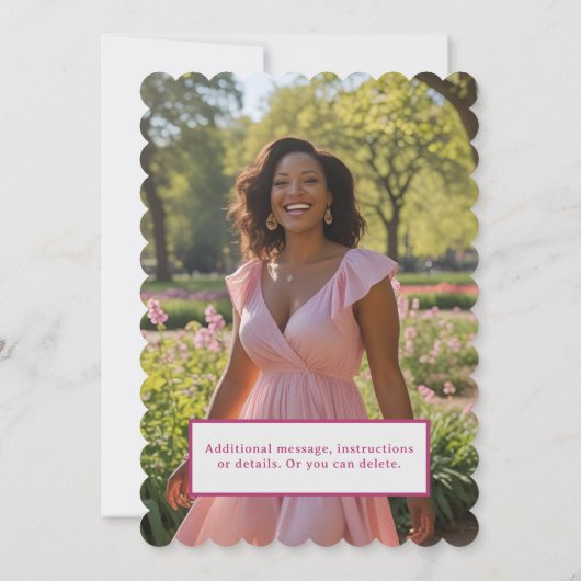 Verjaardagsfeest Uitnodiging Waterverf Bloemen Vaa (Achterkant)