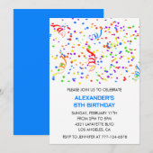 Verjaardagsfeest uitnodigingen blauwe jongen confe (Voorkant / Achterkant)