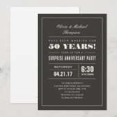 Verjaardagsfeest Uitnodigingen Verrassingsfeest -  (Voorkant / Achterkant)