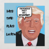 VERJAARDAGSFEest UITNODIGINGEN VOOR DONALD TRUMP (Voorkant / Achterkant)