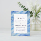 Verjaardagsfeest uitnodigingskaart briefkaart (Staand voorkant)