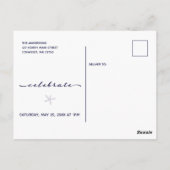 Verjaardagsfeest uitnodigingskaart briefkaart (Achterkant)
