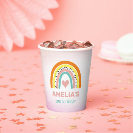 Verjaardagsfeest van Boho Rainbow Girl Papieren Bekers
