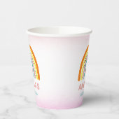 Verjaardagsfeest van Boho Rainbow Girl Papieren Bekers (Links)