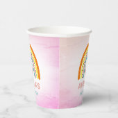 Verjaardagsfeest van Boho Rainbow Girl Papieren Bekers (Rechts)