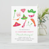 verjaardagsfeest van Costume Party Kaart (Staand voorkant)