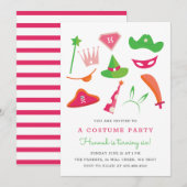 verjaardagsfeest van Costume Party Kaart (Voorkant / Achterkant)