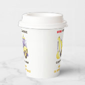 Verjaardagsfeest van de bouwtruckgraafmachine papieren bekers (Rechts)