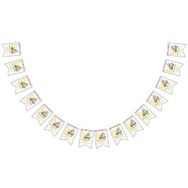 Verjaardagsfeest van de bouwtruckgraafmachine vlaggetjes