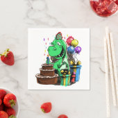 Verjaardagsfeest van de dinosaurus - 1 jaar oude T Servet (Insitu)