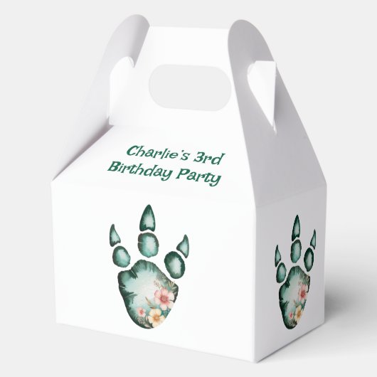 Verjaardagsfeest van de dinosaurus Adventure Boy Bedankdoosjes (Achterkant)