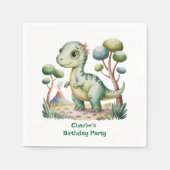 Verjaardagsfeest van de dinosaurus Adventure Boy Servet (Voorkant)