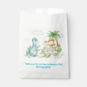 Verjaardagsfeest van de dinosaurus Baby shower Bedankzakje (Voorkant)