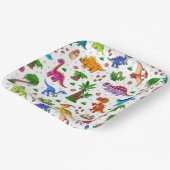 Verjaardagsfeest van de dinosaurus Baby shower Papieren Bordje (Gebogen)