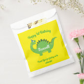 Verjaardagsfeest van de dinosaurus bedankzakje (Gezegeld)