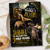 Verjaardagsfeest van de dinosaurus, brullende T Re Kaart