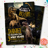 Verjaardagsfeest van de dinosaurus, brullende T Re Kaart