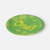 Verjaardagsfeest van de dinosaurus papieren bordje (Gekanteld)