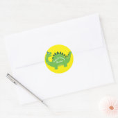 Verjaardagsfeest van de dinosaurus ronde sticker (Envelop)